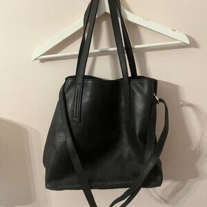 Roots leather handbag